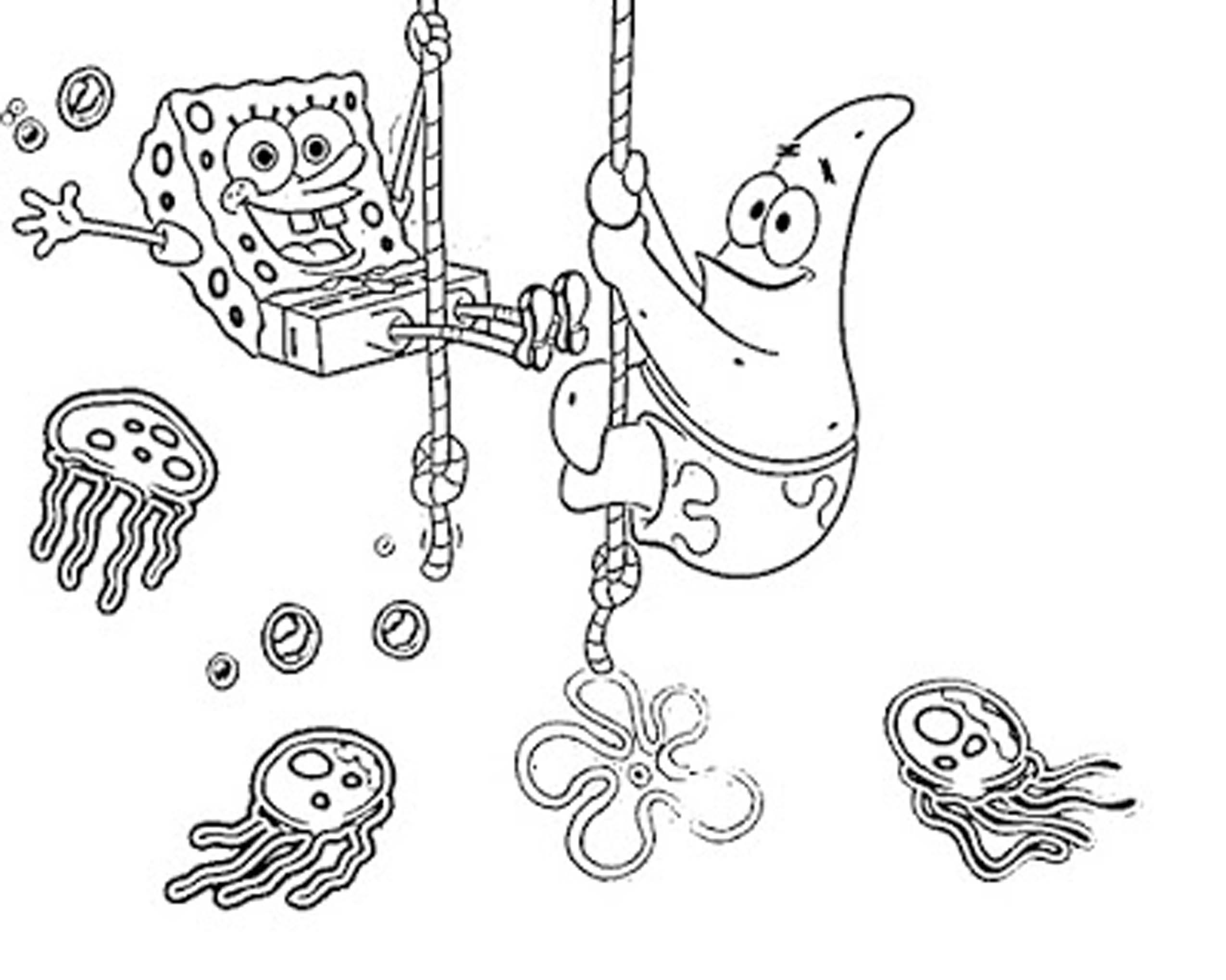 Plansa de colorat cu Spongebob 77 94